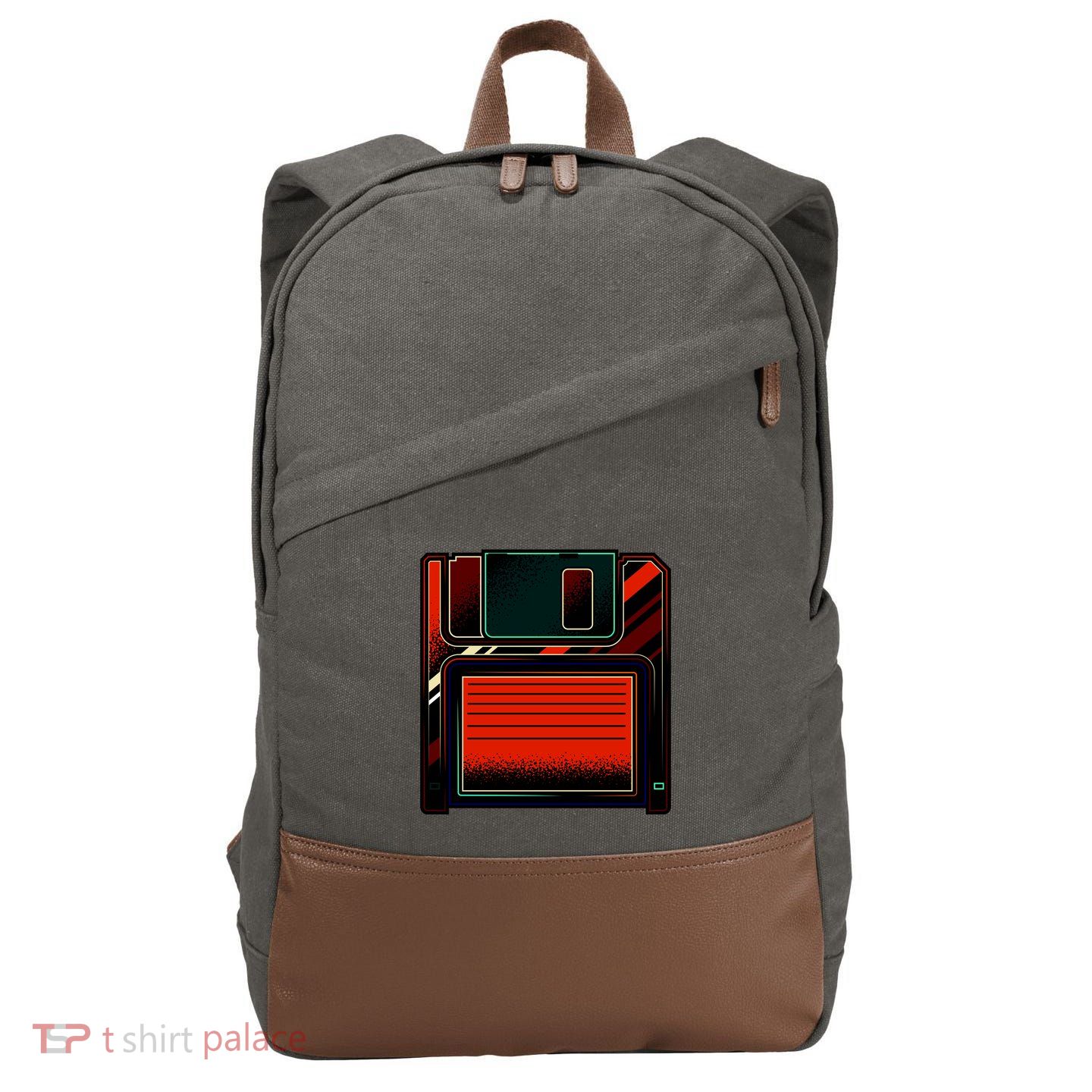Floppy Disc Cotton Canvas Backpack
