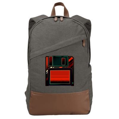 Floppy Disc Cotton Canvas Backpack