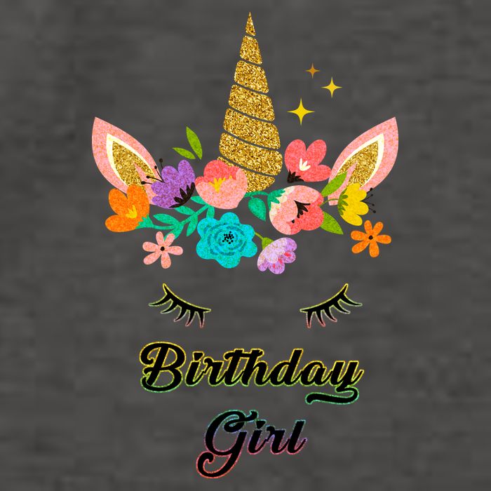Floral Birthday Girl Unicorn Vector Backpack