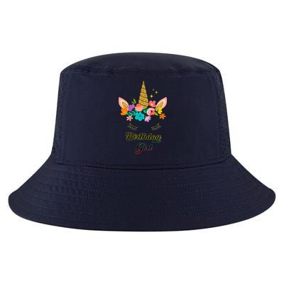 Floral Birthday Girl Unicorn Cool Comfort Performance Bucket Hat