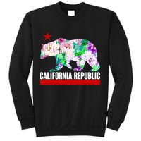 Floral California Republic Bear Tropical Bear Sweatshirt