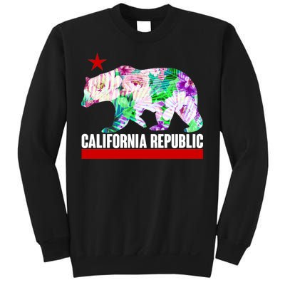 Floral California Republic Bear Tropical Bear Sweatshirt