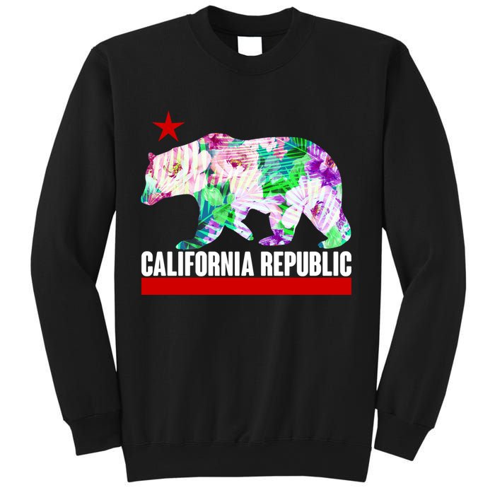 Floral California Republic Bear Tropical Bear Sweatshirt