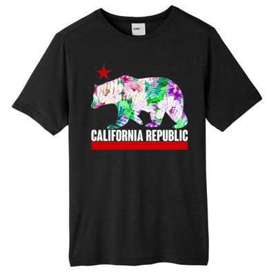 Floral California Republic Bear Tropical Bear Tall Fusion ChromaSoft Performance T-Shirt