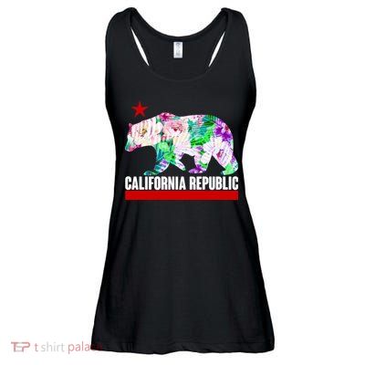 Floral California Republic Bear Tropical Bear Ladies Essential Flowy Tank