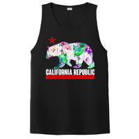 Floral California Republic Bear Tropical Bear PosiCharge Competitor Tank