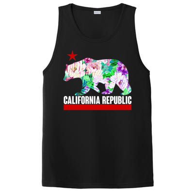 Floral California Republic Bear Tropical Bear PosiCharge Competitor Tank