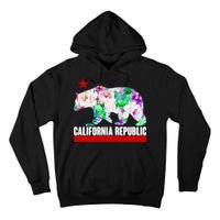 Floral California Republic Bear Tropical Bear Tall Hoodie