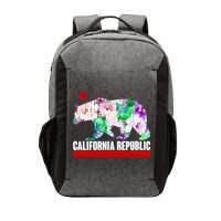 Floral California Republic Bear Tropical Bear Vector Backpack
