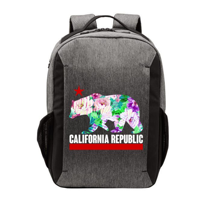 Floral California Republic Bear Tropical Bear Vector Backpack