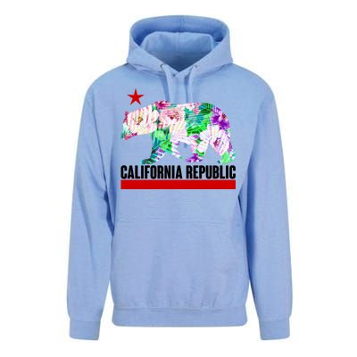 Floral California Republic Bear Tropical Bear Unisex Surf Hoodie