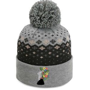 Floral Hat Art The Baniff Cuffed Pom Beanie