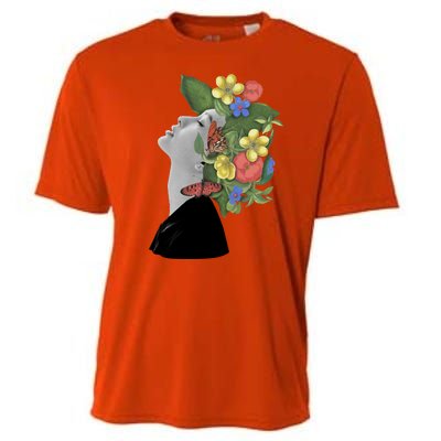 Floral Hat Art Cooling Performance Crew T-Shirt