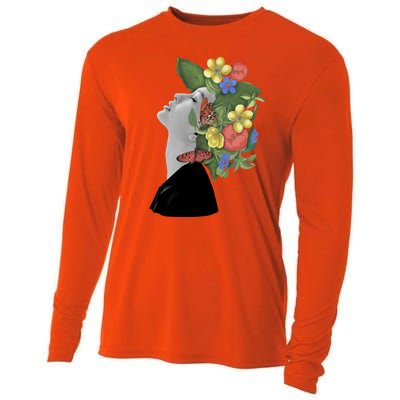 Floral Hat Art Cooling Performance Long Sleeve Crew