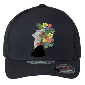 Floral Hat Art Flexfit Unipanel Trucker Cap