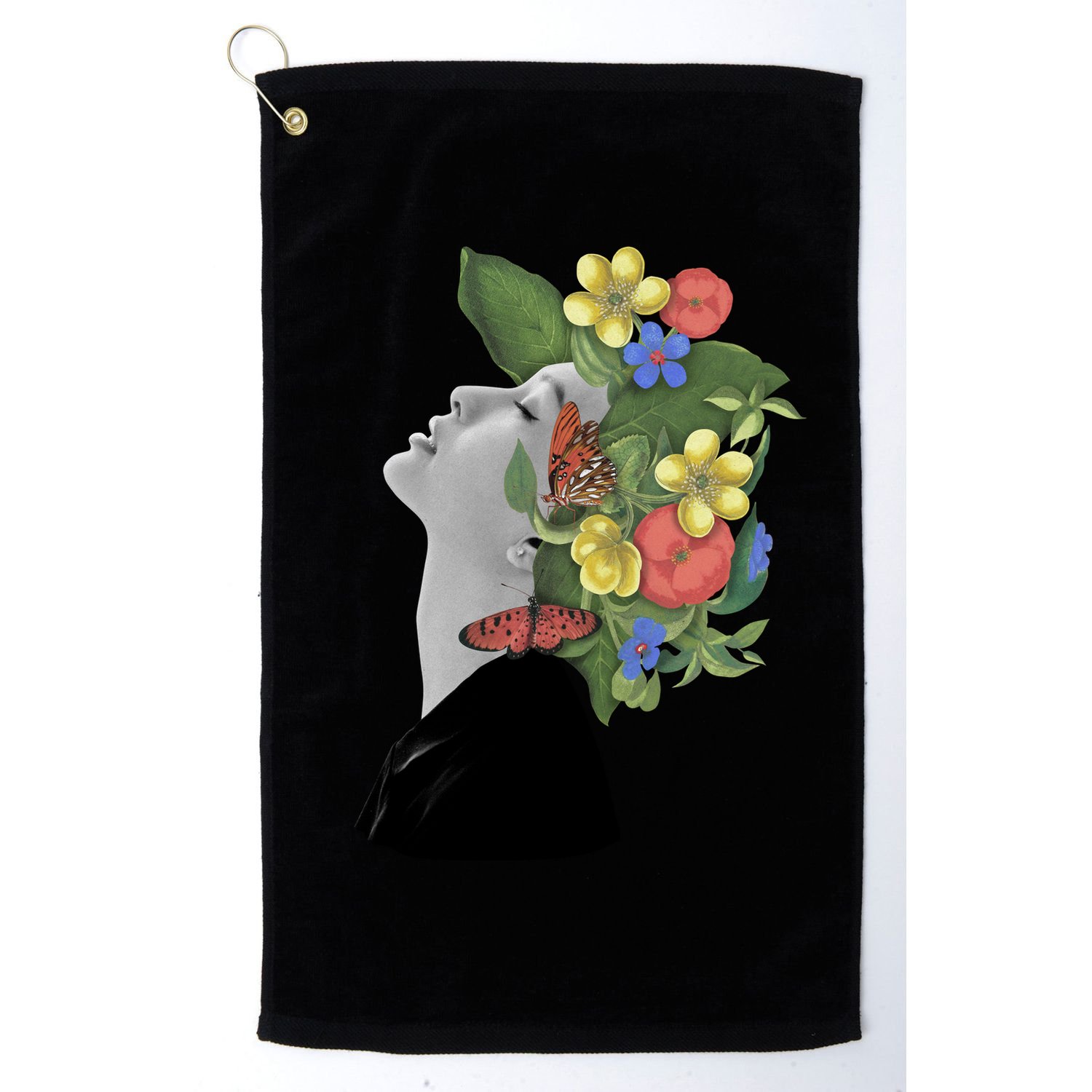 Floral Hat Art Golf Towel