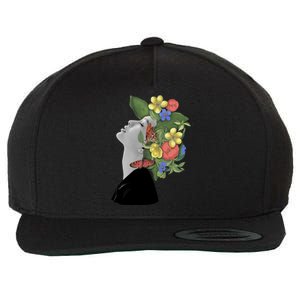 Floral Hat Art Wool Snapback Cap