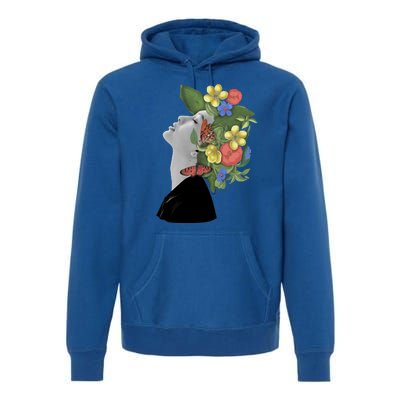 Floral Hat Art Premium Hoodie