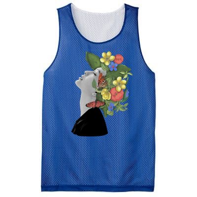 Floral Hat Art Mesh Reversible Basketball Jersey Tank