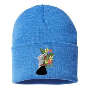 Floral Hat Art Sustainable Knit Beanie