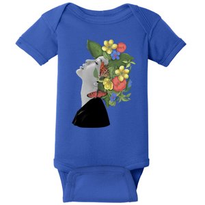 Floral Hat Art Baby Bodysuit