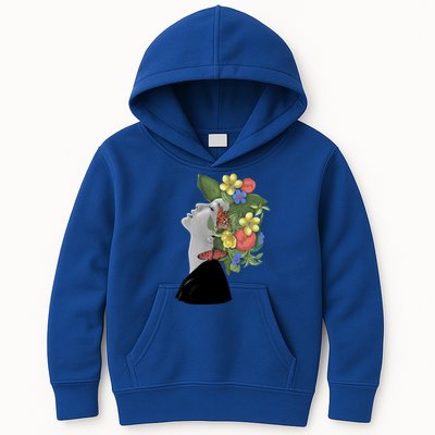 Floral Hat Art Kids Hoodie
