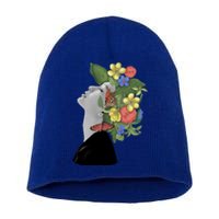 Floral Hat Art Short Acrylic Beanie