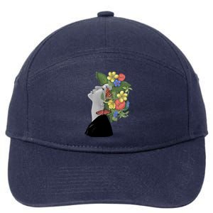 Floral Hat Art 7-Panel Snapback Hat