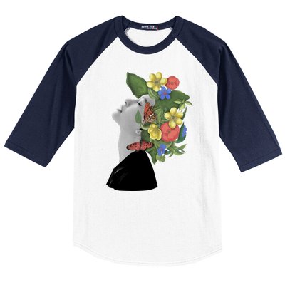 Floral Hat Art Baseball Sleeve Shirt