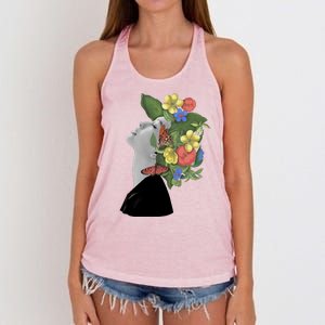 Floral Hat Art Women's Knotted Racerback Tank