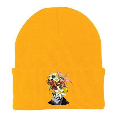 Floral Head Art Knit Cap Winter Beanie