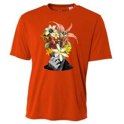 Floral Head Art Cooling Performance Crew T-Shirt