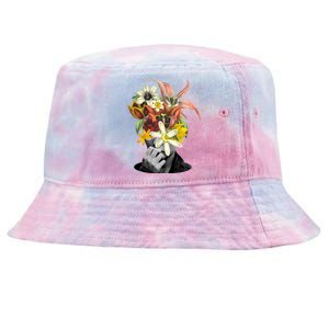 Floral Head Art Tie-Dyed Bucket Hat