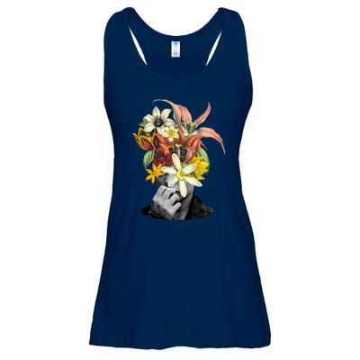 Floral Head Art Ladies Essential Flowy Tank