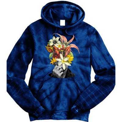 Floral Head Art Tie Dye Hoodie