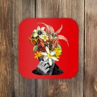 Floral Head Art Coaster