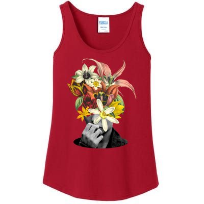 Floral Head Art Ladies Essential Tank