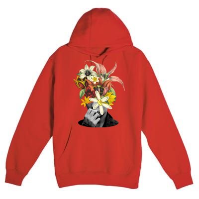 Floral Head Art Premium Pullover Hoodie