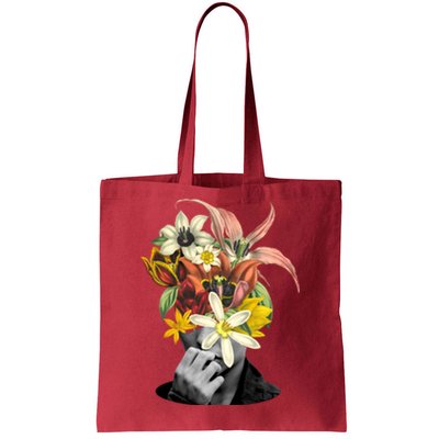 Floral Head Art Tote Bag