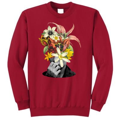 Floral Head Art Tall Sweatshirt