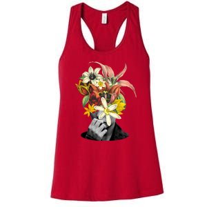 Floral Head Art Women's Racerback Tank