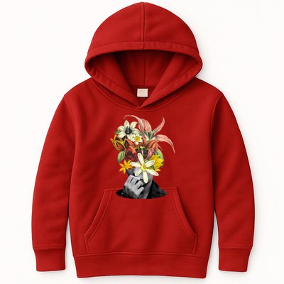 Floral Head Art Kids Hoodie