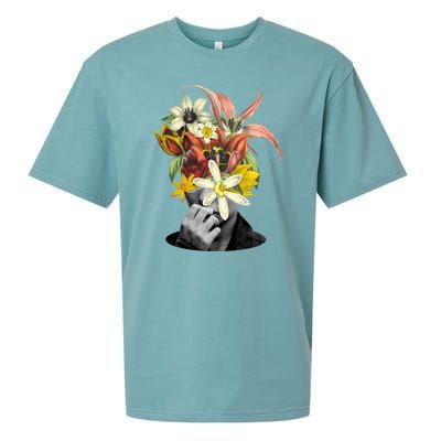 Floral Head Art Sueded Cloud Jersey T-Shirt