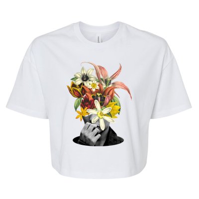 Floral Head Art Bella+Canvas Jersey Crop Tee