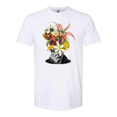 Floral Head Art Softstyle CVC T-Shirt