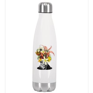 Floral Head Art Stainless Steel Insulated Water Bottle