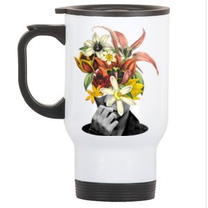 Floral Head Art Stainless Steel Travel Mug