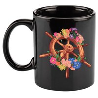 Floral Helm 11oz C Handle Ceramic Mug