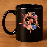 Floral Helm 11oz C Handle Ceramic Mug