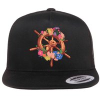 Floral Helm Flatbill Hat